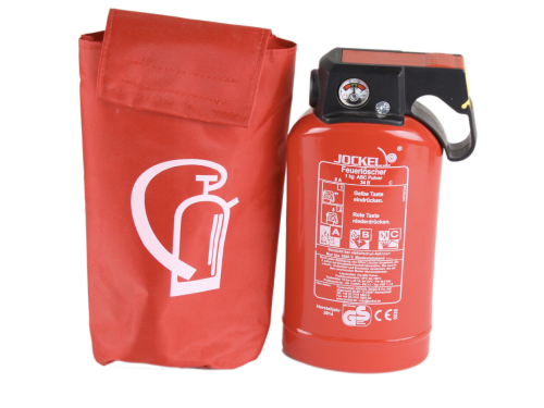 Jockel PSF1JM8 + Tasche Feuerlöscher 1kg ABC KFZ Auto BMW Pulverfeuerlöscher 2LE